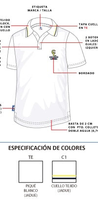 Polera Piqué Colegio Lirima modelo 2024